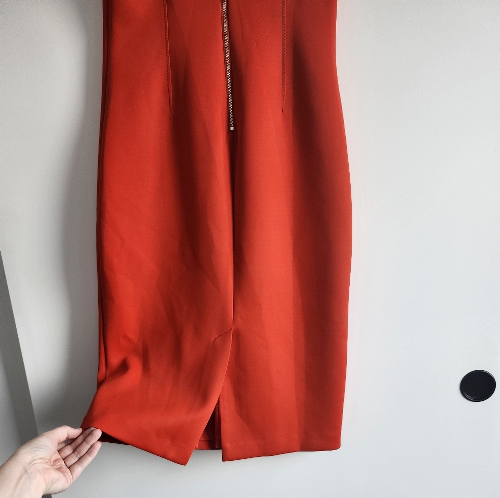 Marciano Red Spaghetti Strap Midi Dress - Picture 3 of 4